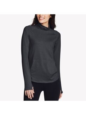 Eddie Bauer Charcoal Funnel Neck Top